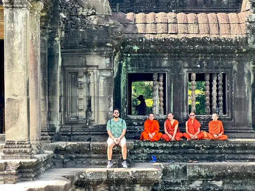 With Monks at Angkor Wat